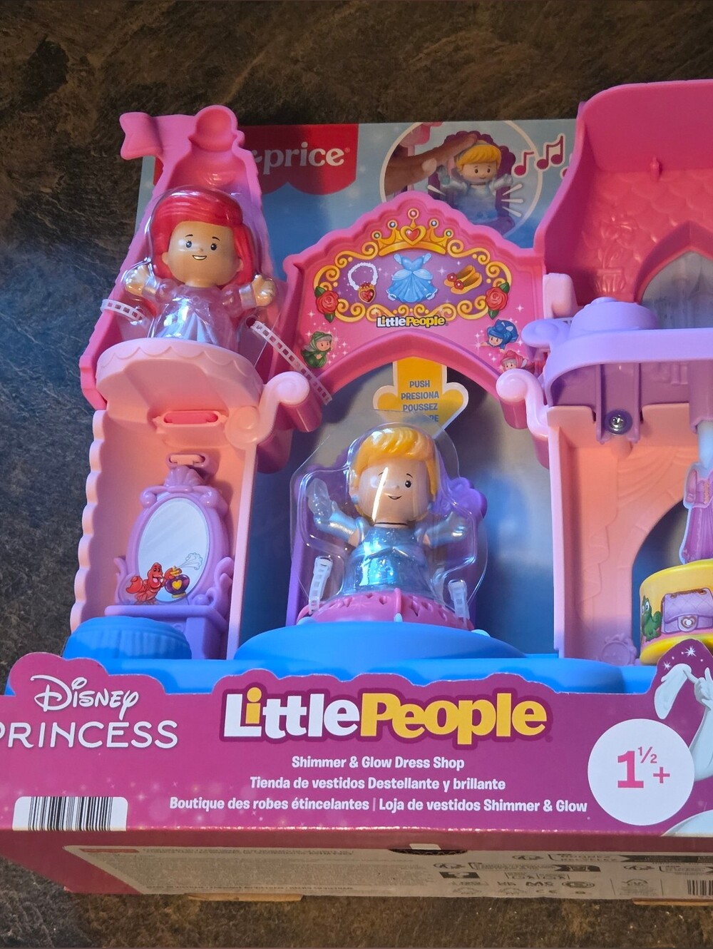 NIB Little People Disney Princess Shimmer & Glow Dress Shop
